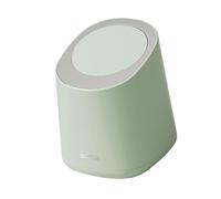 Stylebest Mini Poubelle de Comptoir avec Couvercle, Design élégant pour Salle de Bain, Chambre à Coucher, Salon, 350g, Plastique 5,1x5,8x6,7 Pouces (Vert Morino)