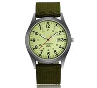 Stylebest Montre à Quartz Lumineuse pour Homme, Montre Décontractée avec Bracelet en Sangle et Verre Minéral, Affichage Précis de L'heure et du Calendrier, pour Les Affaires et Les Loisirs (Vert