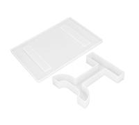Stylebest Moule en Silicone pour Bricolage, pour L'artisanat en Résine époxy, Plateau de Bureau Décoratif, Décoration de Bureau à Domicile, Blanc Doux Antiadhésif, 1 X Moule (Ensemble pieds en T +