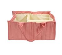 Stylebest Organisateur Changeant Baby Rangement Panier de Rangement Pliant Baby Nappy Caddy Organisateur avec des Poignées de Transport (Rose)