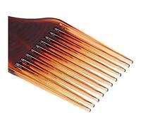 Stylebest Peigne à Cheveux Afro, Brosse à Fourche en Plastique Durable pour Cheveux Bouclés, Conception Antistatique à Dents Larges, Idéal pour une Utilisation à la Maison ou en Salon, Couleur café,