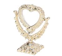 Stylebest Peigne Miroir Miniature pour Maison de Poupée, Accessoires Décoratifs pour Chambre d'enfants, Ensemble de 3 Pièces en Alliage (Coeur d'or)