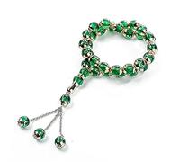 Stylebest Perles de Prière Musulmanes, 33 Bracelets Chapelet en Résine avec Arabe Allah Muhammad gravé, pour le Culte Musulman, Cadeaux Islamiques du Moyen- (verte)
