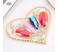 Stylebest Plaque Nail Art avec Fleurs Séchées et Fragments de Coquillages pour Correspondance des Couleurs de Vernis à Ongles et Affichage pour Salon de Manucure, 2 Unités (1#amour)