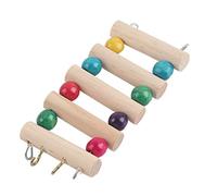 Stylebest Pont D'échelle en Bois pour Animaux de Compagnie, 3 Tailles, pour Grimper, Se Balancer et Ronger pour Hamsters, Rats et Perroquets, Matériau Durable Non Toxique (S (5 étapes 6 * 12 cm))