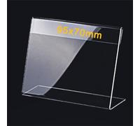 Stylebest Porte-cartes de Visite en Acrylique de qualité Supérieure, Affichage Anti-rayures en Forme de L pour Bureau, Hôtel, Réunion, Robuste et Durable, 1 unité (Format du papier 95*70 mm (style