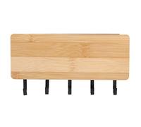 Stylebest Porte-clés Mural en Bambou, Design élégant, Antidérapant, pour Maison, Bureau, Salon, 18,2x9,5 Cm (Couleur originale)