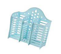 Stylebest Porte-couverts en Plastique, Panier Mural Permettant de Gagner de L'espace pour Ustensiles de Cuisine 17.8x7.2x17cm (Bleu)