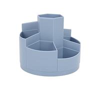 Stylebest Porte-stylo de Grande capacité avec Rotation à 360 Degrés et Sept Compartiments pour une Utilisation au Bureau, Design élégant, fabriqué en PP Durable, 11,3 X 12,7 X 12,7 Cm (Bleu d'Athènes)