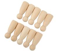 Stylebest Poupées à Chevilles en Bois, 10 Pièces, Accessoires de Bricolage Faits à la Main et Sûrs pour les Activités Créatives des Enfants, Schima Superba Naturel (Fille de 65MM)