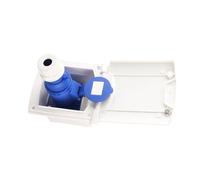 Stylebest Prise de Courant Externe 16A, étanche, pour Camping-car, ABS Durable avec Levier de Déverrouillage, Idéale pour une Utilisation en Camping-car (Blanche)