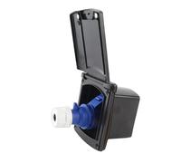 Stylebest Prise de Courant Externe 16A, étanche, pour Camping-car, ABS Durable avec Levier de Déverrouillage, Idéale pour une Utilisation en Camping-car (Noire)