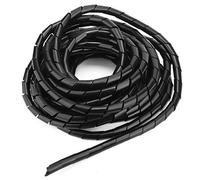 Stylebest Protecteur de Manchon de Fil pour la Gestion des Câbles, Conception en Spirale Durable, Protège Les Fils de la saleté et de l'abrasion, Matériau PP, Noir ou Blanc, 28 M X φ6 Mm (Noir