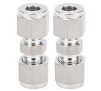 Stylebest Raccord à Compression en Acier Inoxydable, Adaptateur de Tube à Double Virole Durable pour Connexions de Liquide et de Gaz Haute Pression, 2 Pièces en Acier Inoxydable 316 (F8)