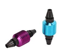 Stylebest Refroidisseur d'air de Réservoir de Carburant RC, Accessoires Universels, Refroidisseur en Alliage D'aluminium Durable pour Voitures HSP 1/8 1/10 RC Bleu Violet 2 Pièces