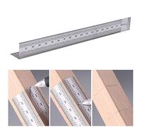 Stylebest Règle de Traçage en Acier Inoxydable de 180mm pour le Marquage du Travail du Bois avec échelles Gravées au -outil de Charpentier de Précision