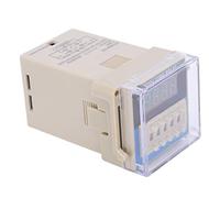 Stylebest Relais de Temps à Affichage Numérique LED, Contrôle de Retard Réglable pour L'automatisation Industrielle 5A AC220V Plastique 1 Pièce (AC220V)