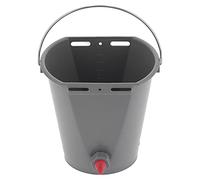 Stylebest Seau d'alimentation Gris Grande capacité 8L, Dispositif d'alimentation en Lait pour Fermes D'élevage avec Tétine et Clapet Anti-Retour (pour Les Moutons)