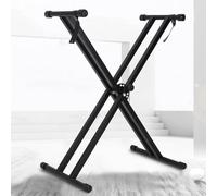 Stylebest Support de Clavier Réglable pour Usage Portable, Conception à Double Embase, Construction en Fer Robuste pour Musiciens, 1 Ensemble