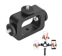 Stylebest Support de Clip de Téléphone à 3 Positions, Support Multifonction Durable pour la Diffusion en Direct, adapté aux Téléphones Mobiles et Caméras d'action, Alliage D'aluminium, Noir