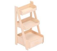 Stylebest Support de Fleurs Miniature en Bois, Conception Délicate à Trois Couches pour Jardin de Maison de Poupée, en Bouleau Durable