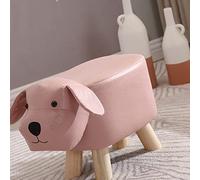 Stylebest Tabouret Mignon de Dessin animé pour Enfants, en Forme de Petit Chien, pour la Maison et la Maternelle, Tabouret Bas en Bois Souple, 860g (Rose)