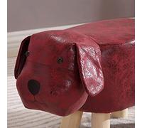 Stylebest Tabouret Mignon de Dessin animé pour Enfants, en Forme de Petit Chien, pour la Maison et la Maternelle, Tabouret Bas en Bois Souple, 860g (Rouge)