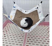 Stylebest Tapis Rafraîchissant pour Hamac pour Petits Animaux pour Les Plaisirs Chauds de l'été, Tissu en Coton Confortable et Design en Rotin pour Hamsters et Cochons d'Inde, Facile à Nettoyer et à