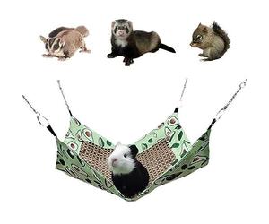 Stylebest Tapis Rafraîchissant pour Hamac pour Petits Animaux pour Les Plaisirs Chauds de l'été, Tissu en Coton Confortable et Design en Rotin pour Hamsters et Cochons d'Inde, Facile à Nettoyer et à