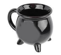Stylebest Tasse Chaudron de Sorcières Design Unique de Sorcière 300ml pour Décoration D'Halloween Décoration de Table en Céramique Noire