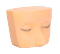 Stylebest Tête de Mannequin avec 3 Couches de Cils Réalistes pour la Pratique et L'entraînement des Cils, Matériau en Silicone Souple, env. 4,6 X 3,5 X 2,8 Pouces, 1 unité (Peau jaune)