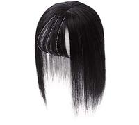 Stylebest Toppers à Cheveux pour Femmes, Silk Base Crown Topper Heuvrants Human With Bangs Clips Toppers Top Hair-Pièces pour les Femmes Amincissant la Couverture de Cheveux (Noir #38)