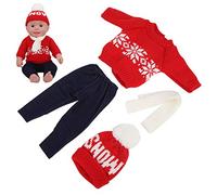 Stylebest Vêtements de Poupée pour Filles de 18 Pouces, Pull de Noël et Pantalons, Accessoires pour Petites Filles, Matériau Sûr et Non Toxique, Cadeau Parfait (Q18-782)
