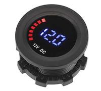 Stylebest Voltmètre de Haute Précision avec écran LED coloré pour la Surveillance de la Batterie en Temps Réel dans les Applications Marines et Automobiles, Noir, 2 Unités (sans panneau)