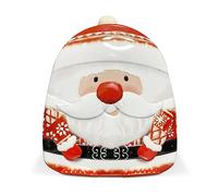 stylebox Boîte en fer blanc en forme de Père Noël avec bonnet Boîte à biscuits Boîte décorative Dose rétro Conteneur de rangement, Volume : 800 ml Dimensions : 17,5 x 15 x 4 cm