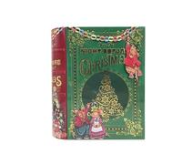 stylebox Boîte en métal forme de livre Noël Night Before Christmas à biscuits rétro très grande capacité rangement env. 24,5 x 21 9 cm Volume : 3 l