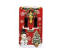 stylebox Boîte métallique décorative - Grande boîte de porte rouge pour biscuits de Noël, chocolats, chocolats - Environ 20,5 x 11 x 6 cm - Volume : 1,3 l