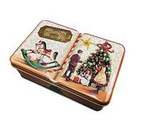 stylebox Petite boîte rectangulaire nostalgique pour arbre de Noël, décoration pour biscuits de Noël, env. 14,5 x 9 x 5 cm, capacité : 670 ml