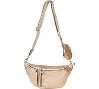 styleBREAKER 02012398 Lot de 3 sacs à bandoulière demi-lune pour femme avec bandoulière et motif, or, Taille unique