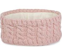 styleBREAKER Bandeau en maille pour femme avec motif tressé et paillettes, doublure en polaire, serre-tête 04026028, couleur:Rose-