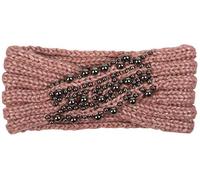 styleBREAKER Bandeau en maille torsadé pour femme avec un nœud et des perles, serre-tête 04026022, couleur:Vieux rose-