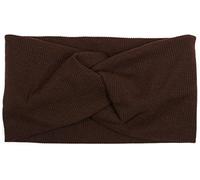styleBREAKER Bandeau femme maille côtelée,Marron foncé | Bandeau nœud torsadé, 100 % polyester, élastique (55-59 cm), largeur 9 cm, lavage délicat 30 °C.