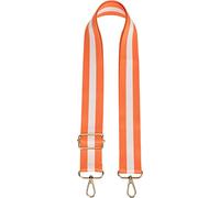 styleBREAKER Bandoulière de Sac Unisexe rayée,Orange-Blanc | Bandoulière interchangeable 3,8 cm, mousquetons pour sac, réglable de 75 à 135 cm.