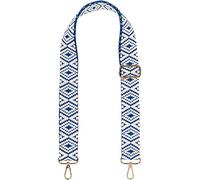 styleBREAKER Bandoulière unisexe motif aztèque,Bleu-blanc