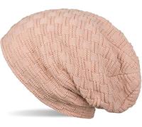 styleBREAKER Bonnet Beanie Chaud en Maille Fine avec Motif tressé et Doublure Laine Polaire Toute Douce, Unisexe 04024058, Couleur:Vieux Rose-