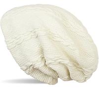 styleBREAKER Bonnet Beanie Chaud tricoté avec Motif tressé, Doublure intérieure en Polaire, Bonnet Mou, Unisexe 04024131, Couleur:Crème-Beige