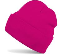 styleBREAKER Bonnet Enfant en Tricot à Large Bord, Bonnet Fin Tricoté Double pour Enfants de 2 à 5 Ans 04024030, Couleur:Rose