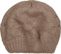styleBREAKER Bonnet tricoté pour Dames avec Motif de Tresse, Hiver, béret, Bonnet français 04024166, Couleur:Taupe