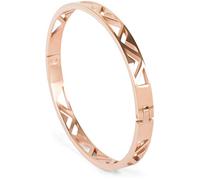 styleBREAKER Bracelet jonc acier inox motif aztèque découpé,Or rose