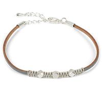 styleBREAKER Bracelet pour Dames avec décoration en Forme de Cube et Fermoir en Forme de Homard, Bracelet, Bracelet, Bijouterie 05040183, Couleur:Gris Clair/Argent